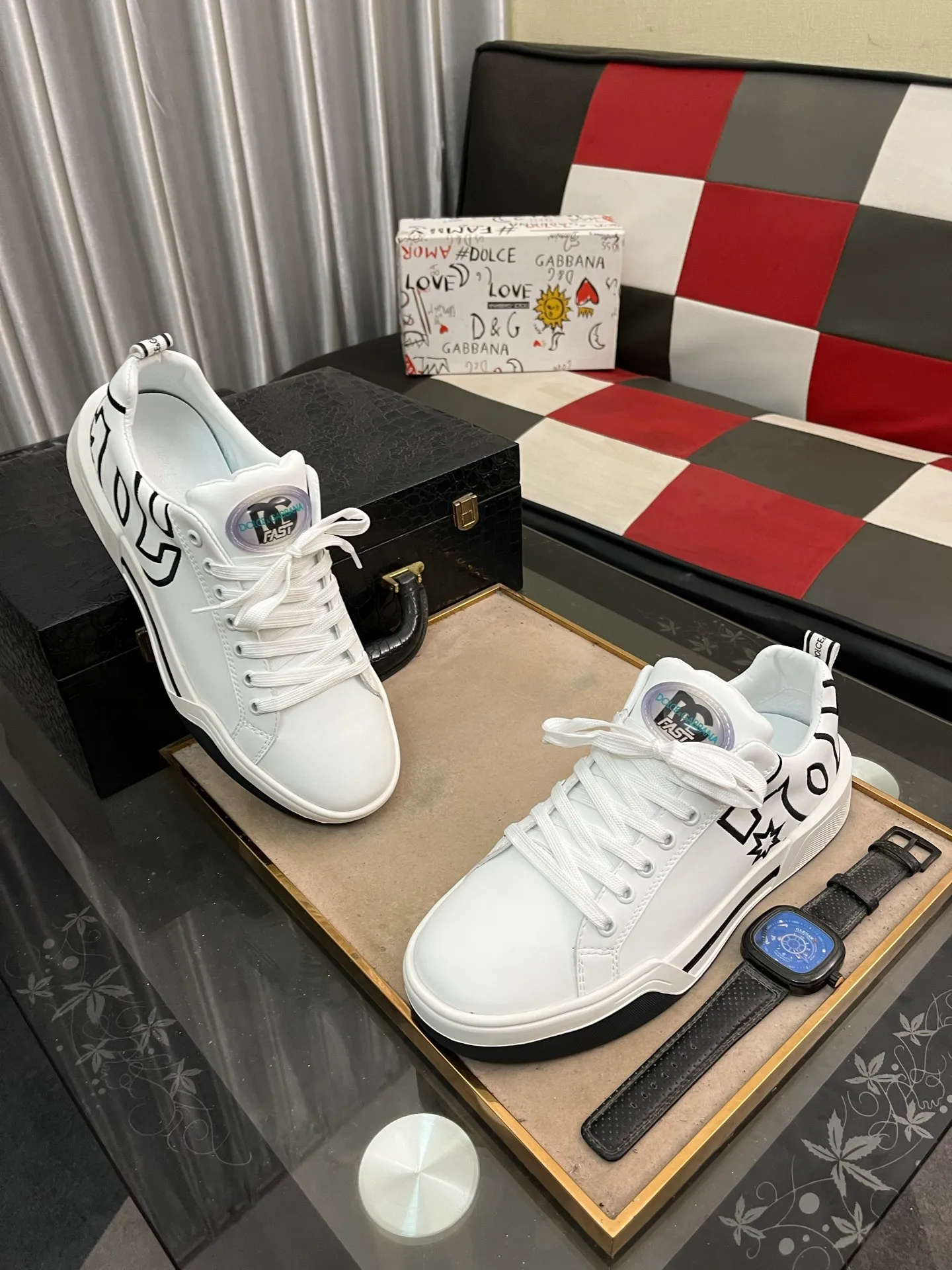 Men's shoes 💰480⌚️⌚️【DG～】Couple casual shoes 2025z cabinet simultaneous sale 🔶Size: 35-46, 🔜The upper is made of multi-material splicing ➕Genuine leather lining, comfortable and breathable, sole: original comfortable and wear-resistant outsole, ⚠️The real thing📱Photographed🎬The real thing is better📢📢📢